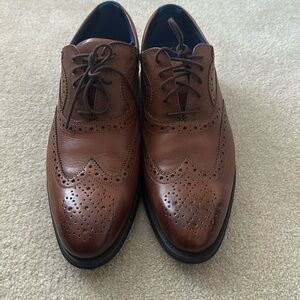 Ted Baker London brown brocade pointed dress shoes oxfords